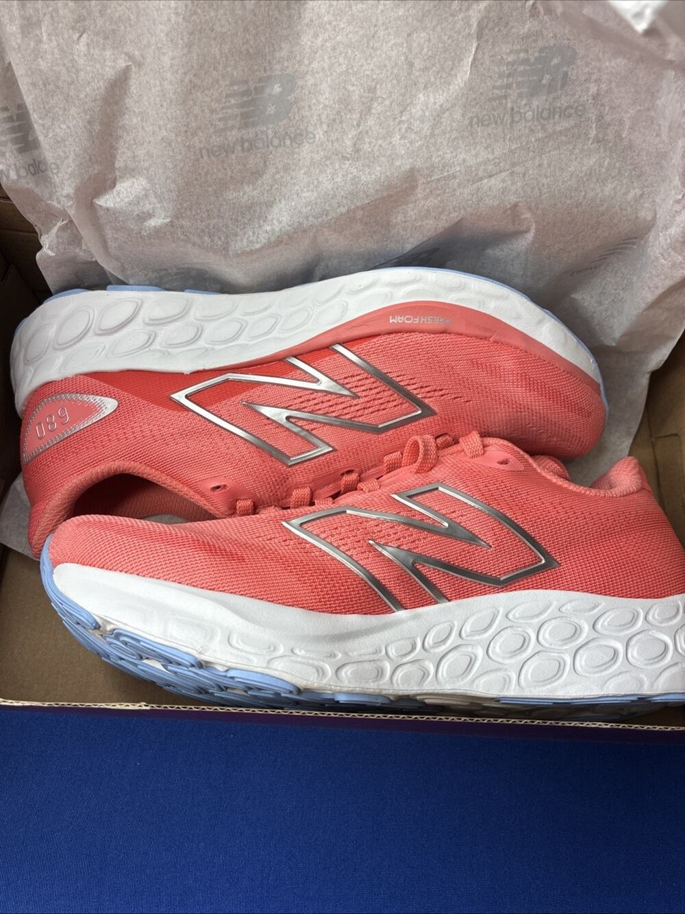 New Balance Women’s Fresh Foam 680 V8 W680RP8 Size 6 B Sunfade Red/Drift NEW